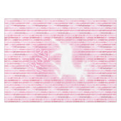 Pink & White Christmas Joy Reindeer Tischdecke (Vorderseite (Horizontal))