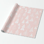 Pink White Christmas Pattern#6 ID1009 Geschenkpapier (Ungerollt)
