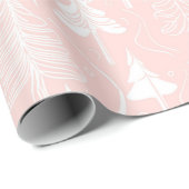 Pink White Christmas Pattern#6 ID1009 Geschenkpapier (Rolleneckpunkt)