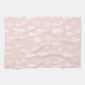 Pink White Christmas Pattern#6 ID1009 Geschirrtuch (Horizontal)