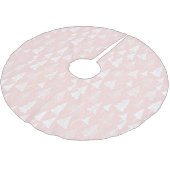 Pink White Christmas Pattern#6 ID1009 Polyester Weihnachtsbaumdecke (Schrägansicht)