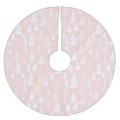 Pink White Christmas Pattern#6 ID1009 Polyester Weihnachtsbaumdecke (Vorderseite)