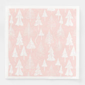 Pink White Christmas Pattern#6 ID1009 Serviette (Vorderseite)