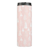 Pink White Christmas Pattern#6 ID1009 Thermosbecher (Rückseite)