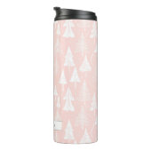 Pink White Christmas Pattern#6 ID1009 Thermosbecher (Nach rechts gedreht)