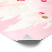 Pink White Christmas Tree Poster (Ecke)