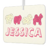 Pink White Circus Zoo Tierkekse Cracker Autolufterfrischer (Links)