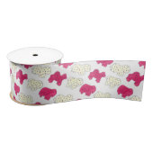 Pink White Circus Zoo Tierkekse Cracker Satinband (Spule)