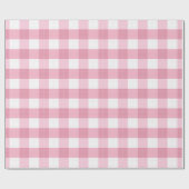 Pink & White Classic Gingham Pattern Geschenkpapier (Flach)