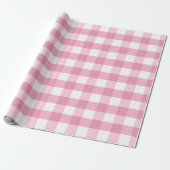 Pink & White Classic Gingham Pattern Geschenkpapier (Ungerollt)