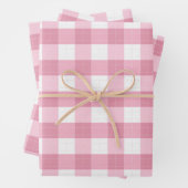 Pink & White Classic Gingham Pattern Geschenkpapier Set (Beispiel)