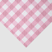 Pink & White Classic Gingham Pattern Seidenpapier (Ausschnitt)