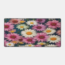 Pink & White Daisies - Desk Mat Schreibtischunterlage