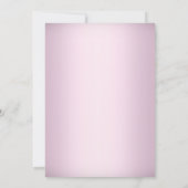 Pink White Damask Taufen/Christening Einladung (Rückseite)