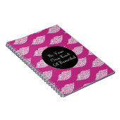 Pink White Diamond Lips Notizblock (Rechte Seite)