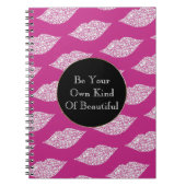 Pink White Diamond Lips Notizblock (Vorderseite)