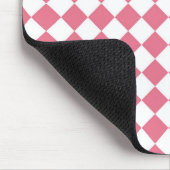 Pink White Diamond Schachbrett Muster Mousepad (Ecke)
