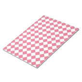 Pink White Diamond Schachbrett Muster Notizblock (angewinkelt)