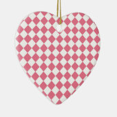 Pink White Diamond Schachbrett Muster Ornament (Rechts)