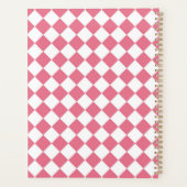 Pink White Diamond Schachbrett Muster Planer (Rückseite)