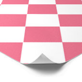 Pink White Diamond Schachbrett Muster Poster (Ecke)