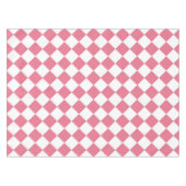 Pink White Diamond Schachbrett Muster Tischdecke (Vorderseite (Horizontal))