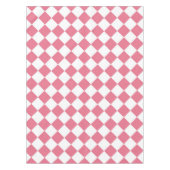 Pink White Diamond Schachbrett Muster Tischdecke (Vorderseite)