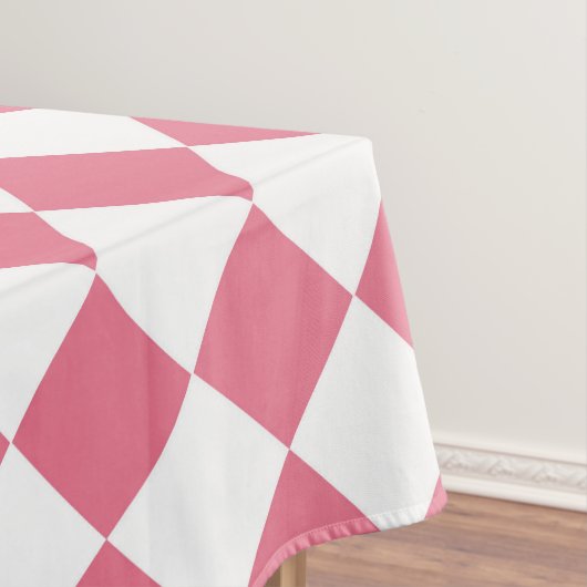 Pink White Diamond Schachbrett Muster Tischdecke (Beispiel)
