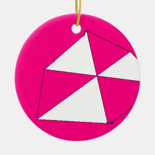Pink White Digital Painting, Kinderkunst Keramikornament (Vorne)