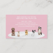 Pink White Dog Behaviorist Visitenkarte (Rückseite)