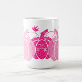 Pink & White Fall Filigree Pumpkins Kaffeetasse (Mittel)