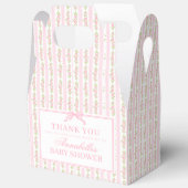 Pink & White Fancy Floral Baby Shower Gable Favor Geschenkschachtel (Offen)