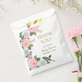 Pink White Floral Baby Dusche Vielen Dank Geschenktütchen (Versiegelt)
