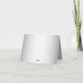 Pink White Floral Danke Karte (Rückseite)