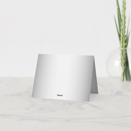 Pink White Floral Danke Karte (Rückseite)