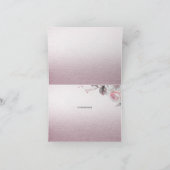 Pink White Floral Danke Karte (Innenseite)