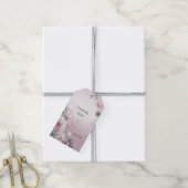 Pink White Floral Geschenk Tag Geschenkanhänger (Mit Garn)