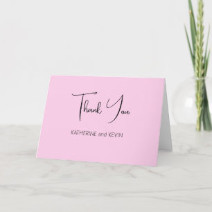 Pink White Floral Wedding Danke Karte