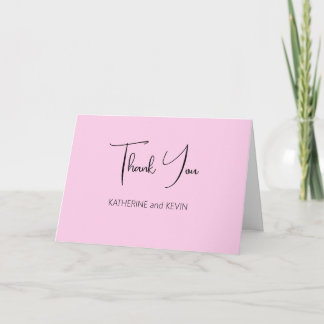 Pink White Floral Wedding Danke Karte