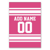 Pink White Football Jersey Individuelle Name Tischnummer (Rückseite)