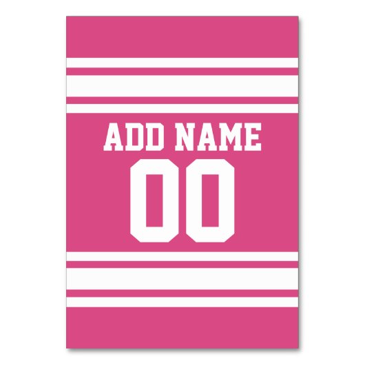 Pink White Football Jersey Individuelle Name Tischnummer (Vorderseite)