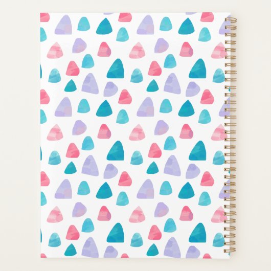 Pink White Foto Collage Planer (Rückseite)