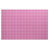 Pink White Gingham Check Combed Cotton Fabric Stoff (Yard (91,4 cm))