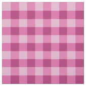 Pink White Gingham Check Combed Cotton Fabric Stoff (Muster)