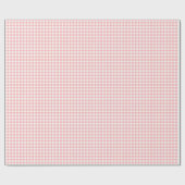 Pink White Gingham Karo Girl Birthday Baby Dusche Geschenkpapier (Flach)