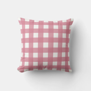 Pink White Gingham Karo Kariert Kissen