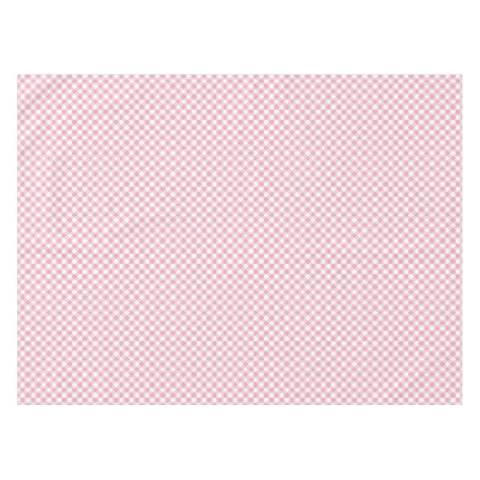 Pink White Gingham Tischdecke (Vorderseite (Horizontal))