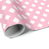 Pink & White Girl Babydusche Geschenkpapier (Rolleneckpunkt)