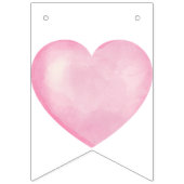 Pink White Girl Babydusche Pinguin Jagdfahnen Wimpelkette (Erste Fahne)