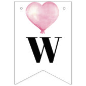 Pink White Girl Babydusche Pinguin Jagdfahnen Wimpelkette (Dritte Fahne)